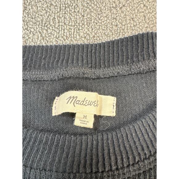 Madewell Top Crewneck Long Sleeve Ribbed Basic Size Medium - Picture 3 of 7